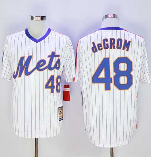 New York Mets #48 Jacob DeGrom White(Blue Strip) Cooperstown Stitched Jersey,We sell and wholesale New York Mets #48 Jacob DeGrom White(Blue Strip) Cooperstown Stitched Jersey on line form chian!
